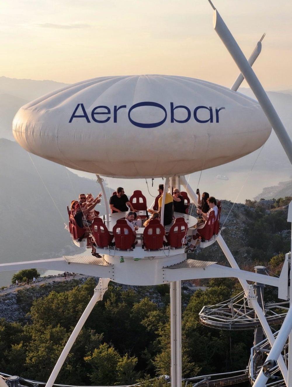AeroBar rotating swing platform above the bay