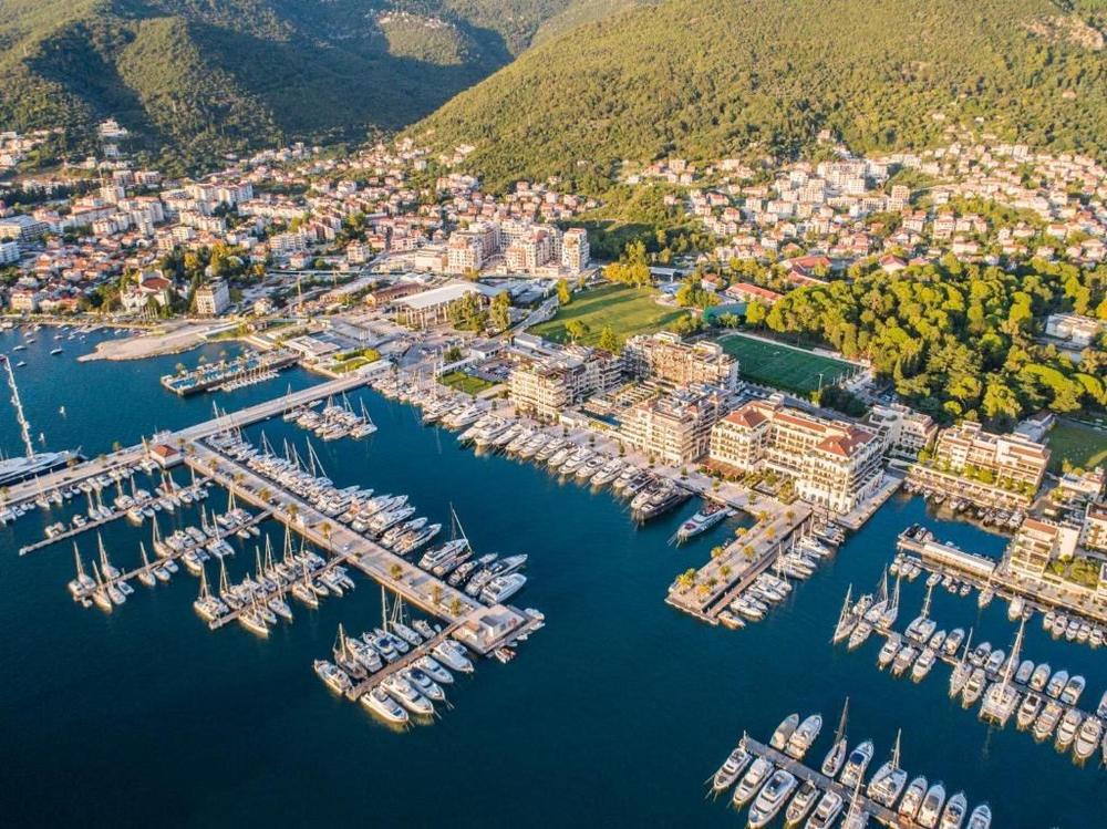 Tivat and Porto Montenegro marina from above
